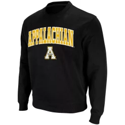 Men's Colosseum Black Appalachian State Mountaineers Arch & Logo Crew Neck Sweatshirt -Colosseum shop 4000993 ALT2
