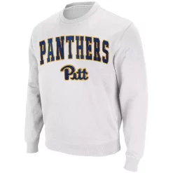 Men's Colosseum White Pitt Panthers Arch & Logo Sweatshirt -Colosseum shop 4001026 ALT2
