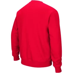 Men's Colosseum Red Miami University RedHawks Arch & Logo Crew Neck Sweatshirt -Colosseum shop 4001033 ALT3