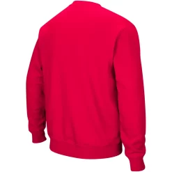 Men's Colosseum Red Louisville Cardinals Arch & Logo Crew Neck Sweatshirt -Colosseum shop 4001040 ALT3