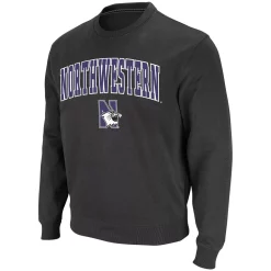 Men's Colosseum Charcoal Northwestern Wildcats Arch & Logo Crew Neck Sweatshirt -Colosseum shop 4001044 ALT2