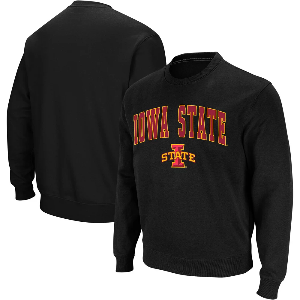 Men's Colosseum Black Iowa State Cyclones Arch & Logo Crew Neck Sweatshirt 2 Men's Colosseum Black Iowa State Cyclones Arch & Logo Crew Neck Sweatshirt - Image 2