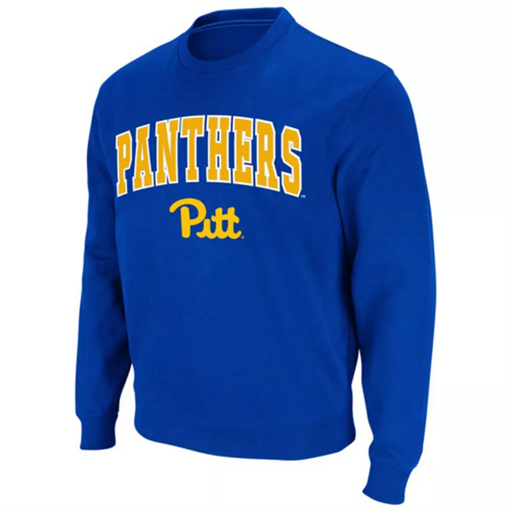 Men's Colosseum Royal Pitt Panthers Arch & Logo Sweatshirt 3 Men's Colosseum Royal Pitt Panthers Arch & Logo Sweatshirt - Image 3