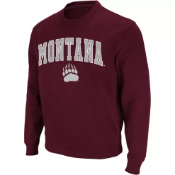 Men's Colosseum Maroon Montana Grizzlies Arch & Logo Crew Neck Sweatshirt -Colosseum shop 4001072 ALT2