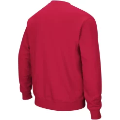 Men's Colosseum Red Utah Utes Arch & Logo Crew Neck Sweatshirt -Colosseum shop 4002352 ALT3