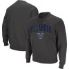 Men's Colosseum Charcoal Villanova Wildcats Arch & Logo Crew Neck Sweatshirt