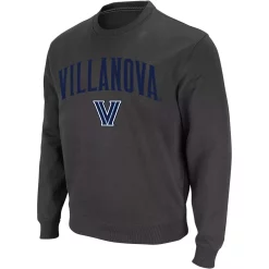 Men's Colosseum Charcoal Villanova Wildcats Arch & Logo Crew Neck Sweatshirt -Colosseum shop 4002605 ALT2