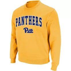 Men's Colosseum Gold Pitt Panthers Arch & Logo Sweatshirt -Colosseum shop 4002937 ALT2