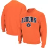 Men's Colosseum Orange Auburn Tigers Arch & Logo Crew Neck Sweatshirt
