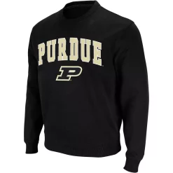 Men's Colosseum Black Purdue Boilermakers Arch & Logo Crew Neck Sweatshirt -Colosseum shop 4003031 ALT2