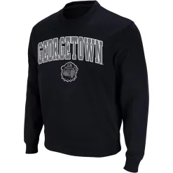 Men's Colosseum Navy Georgetown Hoyas Arch & Logo Crew Neck Sweatshirt -Colosseum shop 4003129 ALT2