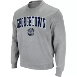 Men's Colosseum Gray Georgetown Hoyas Arch & Logo Crew Neck Sweatshirt -Colosseum shop 4003425 ALT2