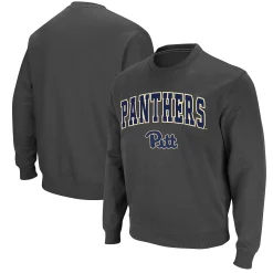 Men's Colosseum Charcoal Pitt Panthers Arch & Logo Sweatshirt