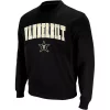 Men's Colosseum Black Vanderbilt Commodores Arch & Logo Crew Neck Sweatshirt