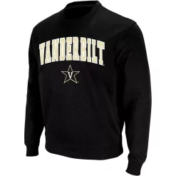 Men's Colosseum Black Vanderbilt Commodores Arch & Logo Crew Neck Sweatshirt -Colosseum shop 4003520 ALT2