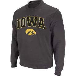 Men's Colosseum Charcoal Iowa Hawkeyes Arch & Logo Crew Neck Sweatshirt 6 Men's Colosseum Charcoal Iowa Hawkeyes Arch & Logo Crew Neck Sweatshirt -Colosseum shop 4003571 ALT2