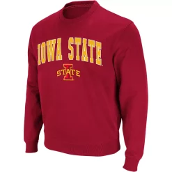 Men's Colosseum Cardinal Iowa State Cyclones Arch & Logo Crew Neck Sweatshirt -Colosseum shop 4003884 ALT2