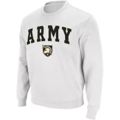 Men's Colosseum White Army Black Knights Arch & Logo Crew Neck Sweatshirt -Colosseum shop 4003952 ALT2