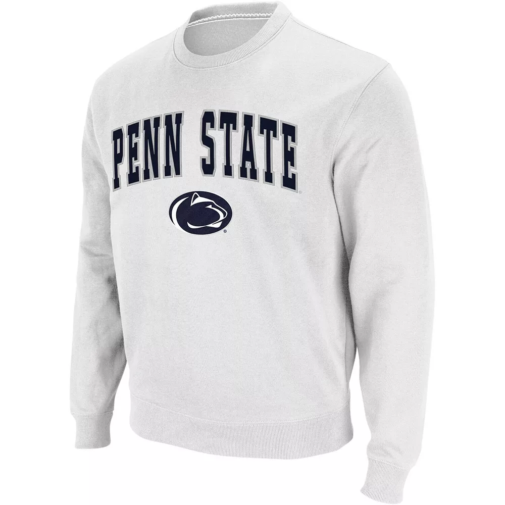 Men's Colosseum White Penn State Nittany Lions Arch & Logo Crew Neck Sweatshirt 3 Men's Colosseum White Penn State Nittany Lions Arch & Logo Crew Neck Sweatshirt - Image 3