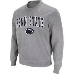 Men's Colosseum Heather Gray Penn State Nittany Lions Arch & Logo Crew Neck Sweatshirt -Colosseum shop 4005047 ALT2