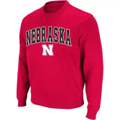 Men's Colosseum Scarlet Nebraska Huskers Arch & Logo Crew Neck Sweatshirt 6 Men's Colosseum Scarlet Nebraska Huskers Arch & Logo Crew Neck Sweatshirt -Colosseum shop 4006261 ALT2