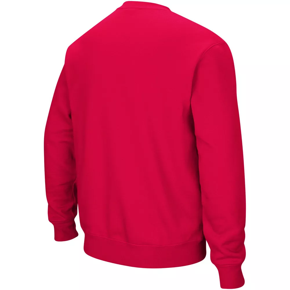 Men's Colosseum Scarlet Nebraska Huskers Arch & Logo Crew Neck Sweatshirt 4 Men's Colosseum Scarlet Nebraska Huskers Arch & Logo Crew Neck Sweatshirt - Image 4