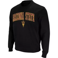 Men's Colosseum Black Arizona State Sun Devils Arch & Logo Crew Neck Sweatshirt -Colosseum shop 4006478 ALT2