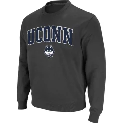 Men's Colosseum Charcoal UConn Huskies Arch & Logo Crew Neck Sweatshirt -Colosseum shop 4006985 ALT2