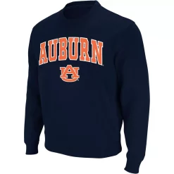Men's Colosseum Navy Auburn Tigers Arch & Logo Crew Neck Sweatshirt -Colosseum shop 4007153 ALT2