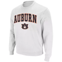 Men's Colosseum White Auburn Tigers Arch & Logo Crew Neck Sweatshirt -Colosseum shop 4007799 ALT2