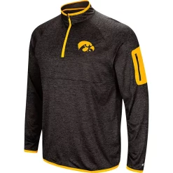 Men's Colosseum Black Iowa Hawkeyes Amnesia Quarter-Zip Pullover Jacket -Colosseum shop 4021590 ALT2