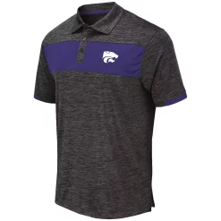 Men's Colosseum Black Kansas State Wildcats Nelson Polo -Colosseum shop 4028348 ALT2
