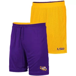Men's Colosseum Gold/Purple LSU Tigers Wiggum Reversible Shorts