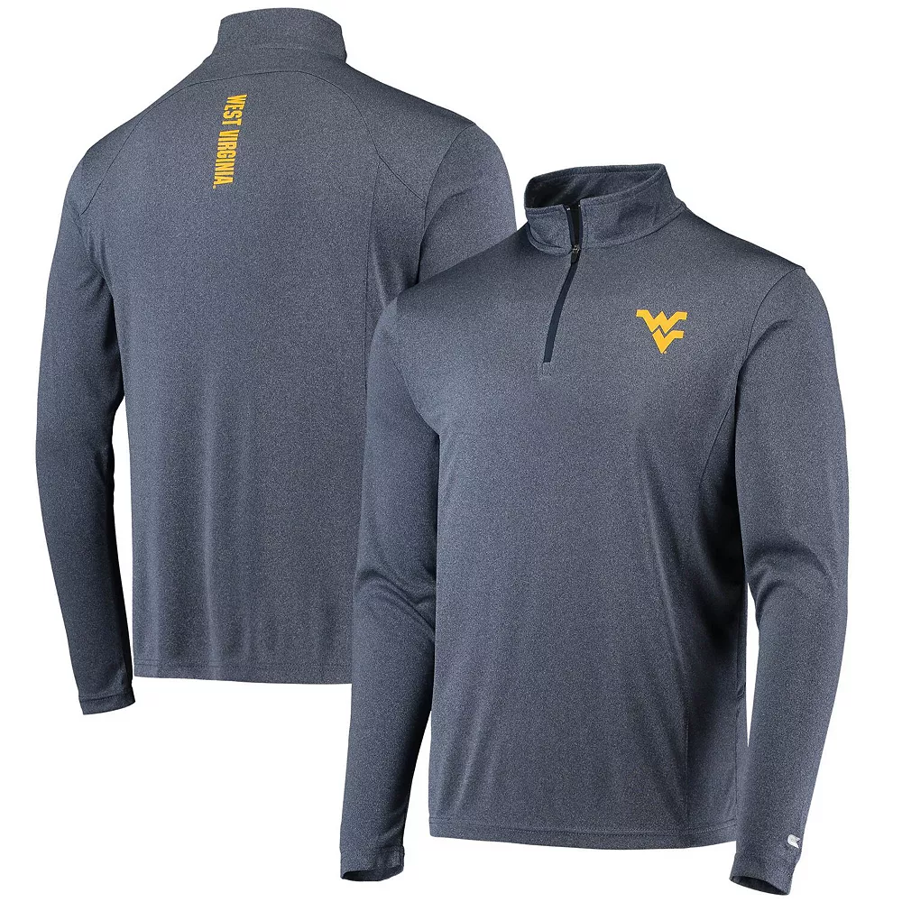 Men's Colosseum Heathered Navy West Virginia Mountaineers Audible Windshirt Quarter-Zip Pullover Jacket 1 Men's Colosseum Heathered Navy West Virginia Mountaineers Audible Windshirt Quarter-Zip Pullover Jacket