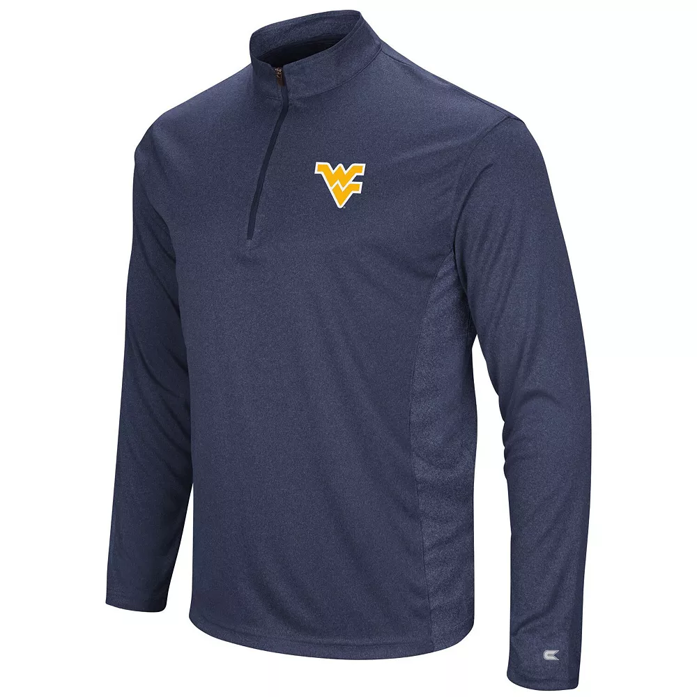 Men's Colosseum Heathered Navy West Virginia Mountaineers Audible Windshirt Quarter-Zip Pullover Jacket 3 Men's Colosseum Heathered Navy West Virginia Mountaineers Audible Windshirt Quarter-Zip Pullover Jacket - Image 3
