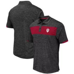 Men's Colosseum Black Indiana Hoosiers Nelson Polo