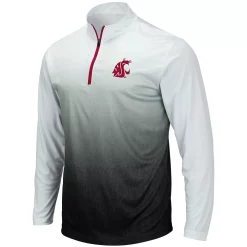 Men's Colosseum Gray Washington State Cougars Magic Team Logo Quarter-Zip Jacket -Colosseum shop 4036961 ALT2