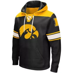 Men's Colosseum Black Iowa Hawkeyes 2.0 Lace-Up Pullover Hoodie -Colosseum shop 4037346 ALT2