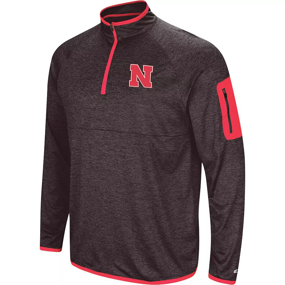 Men's Colosseum Black Nebraska Huskers Amnesia Quarter-Zip Pullover Jacket 3 Men's Colosseum Black Nebraska Huskers Amnesia Quarter-Zip Pullover Jacket - Image 3