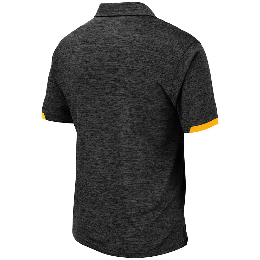 Men's Colosseum Black Iowa Hawkeyes Nelson Polo 4 Men's Colosseum Black Iowa Hawkeyes Nelson Polo - Image 4