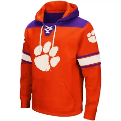 Men's Colosseum Orange Clemson Tigers 2.0 Lace-Up Hoodie -Colosseum shop 4047053 ALT2