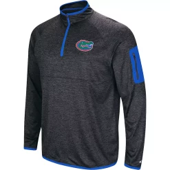 Men's Colosseum Black Florida Gators Amnesia Quarter-Zip Pullover Jacket
