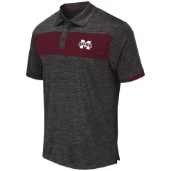 Men's Colosseum Black Mississippi State Bulldogs Nelson Polo -Colosseum shop 4054990 ALT2
