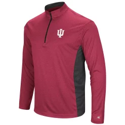 Men's Colosseum Heathered Crimson Indiana Hoosiers Audible Windshirt Quarter-Zip Pullover Jacket -Colosseum shop 4058045 ALT2