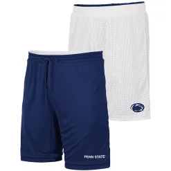 Men's Colosseum White/Navy Penn State Nittany Lions Wiggum Reversible Shorts