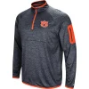 Men's Colosseum Navy Auburn Tigers Amnesia Quarter-Zip Pullover Jacket