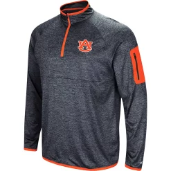 Men's Colosseum Navy Auburn Tigers Amnesia Quarter-Zip Pullover Jacket -Colosseum shop 4063826 ALT2