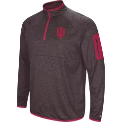 Men's Colosseum Black Indiana Hoosiers Amnesia Quarter-Zip Pullover Jacket -Colosseum shop 4067427 ALT2