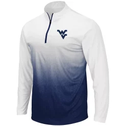 Men's Colosseum Navy West Virginia Mountaineers Magic Team Logo Quarter-Zip Jacket -Colosseum shop 4068029 ALT2