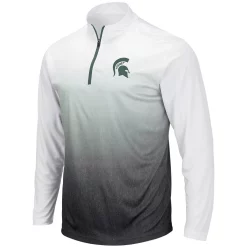 Men's Colosseum Gray Michigan State Spartans Magic Team Logo Quarter-Zip Jacket -Colosseum shop 4069871 ALT2